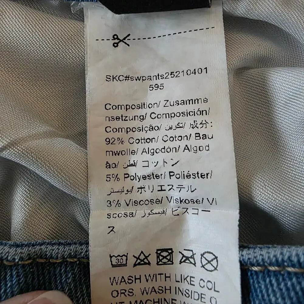 SHEIN EZwear High Waist Heart Print Wide Leg Jeans Size M - Picture 4 of 7